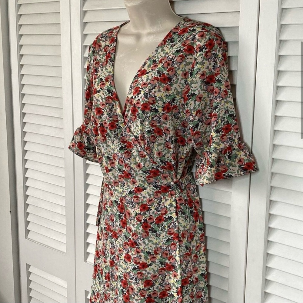 Lulu’s | Floral Maxi Wrap Dress | M - Picture 4 of 9